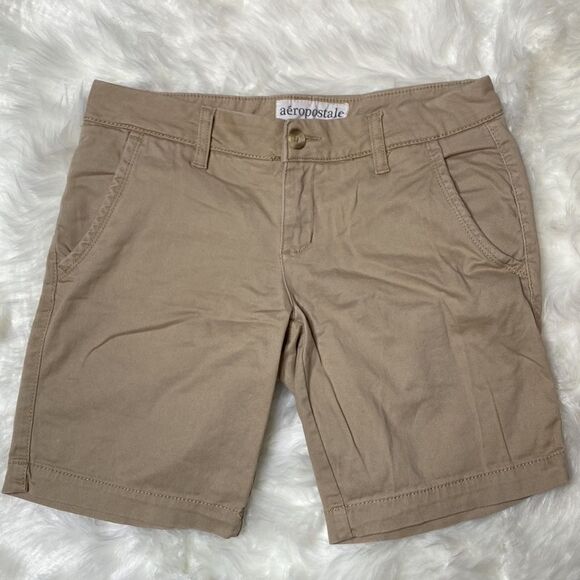 Aeropostale Stretch Khaki Shorts Size 5/6 - Picture 1 of 10